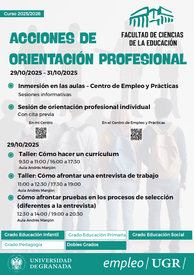 Actividades e inscripción Acciones de Orientación Profesional