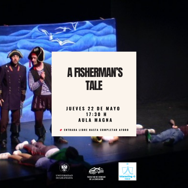Obra de teatro Fisherman's Tale Cartel con los datos y fotografía de la obra
