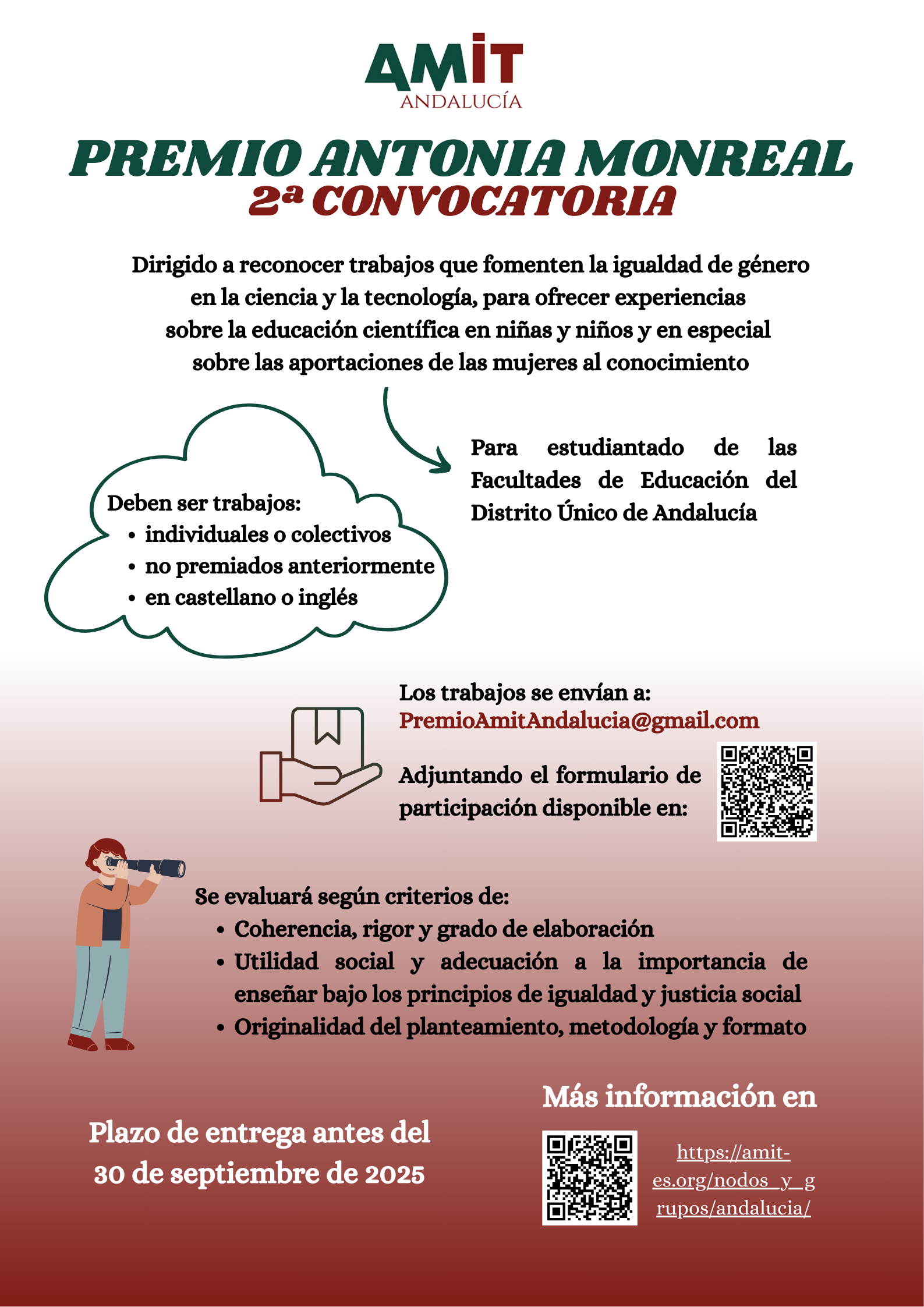 Cartel con información sobre la convocatoria