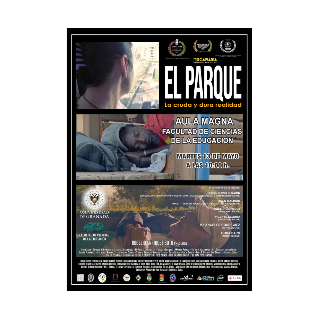 Cartel con imágenes del documental y la información relevante