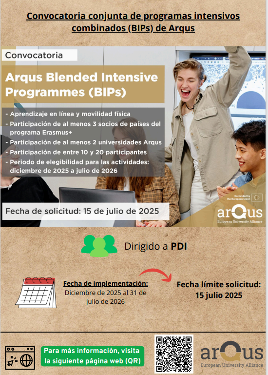 Cartel con información de la convocatoria