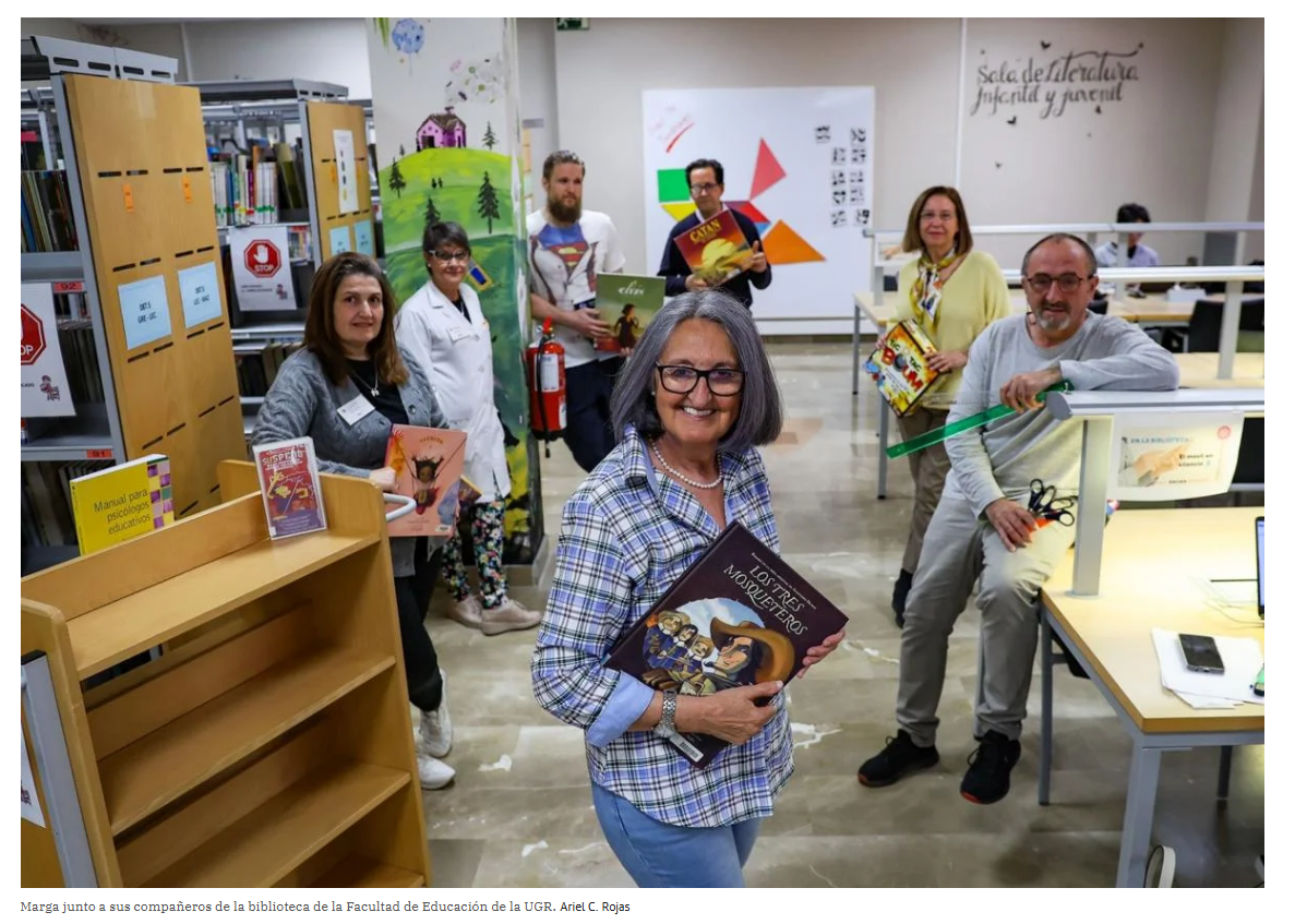 Imagen de la biblioteca de la facultad publicada por el diario Ideal