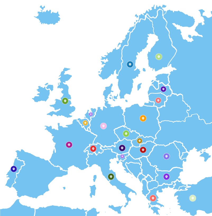 Mapa de destinos Erasmus