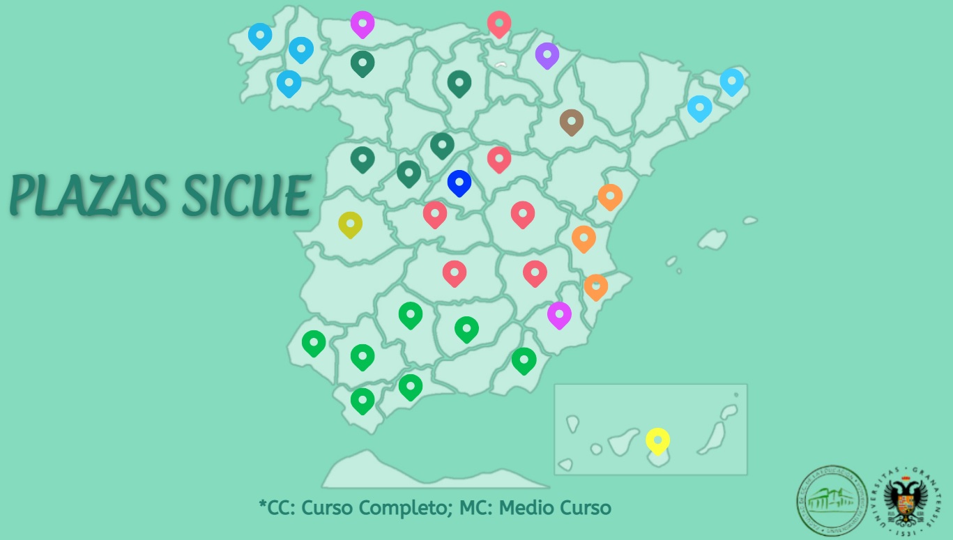 Mapa interactivo de destinos SICUE