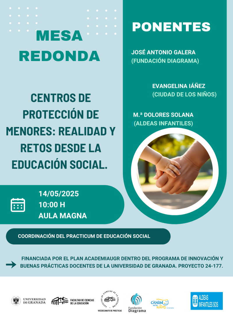 Centros de protección de menores: realidad y retos desde la educación social Infografía rectangular con los datos de la actividad