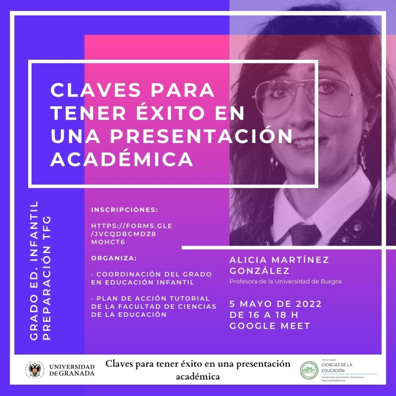 Claves para tener éxito en una presentación académica Cartel "Claves para tener éxito en una presentación académica"