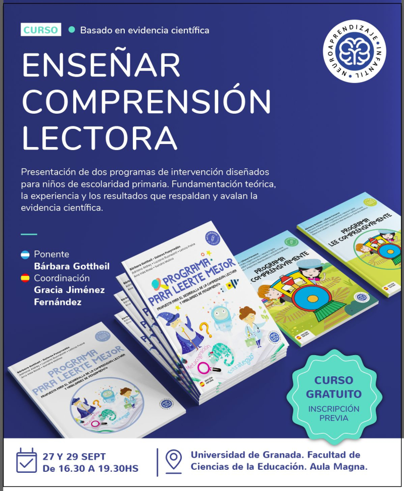 curso comprension lectora libros cartel dibujos infantiles