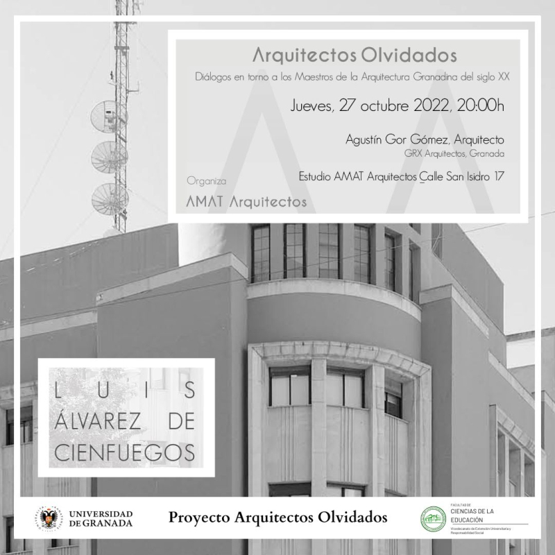 Arquitectos Olvidados Cartel edificio blanco negro foto ventanas fachada