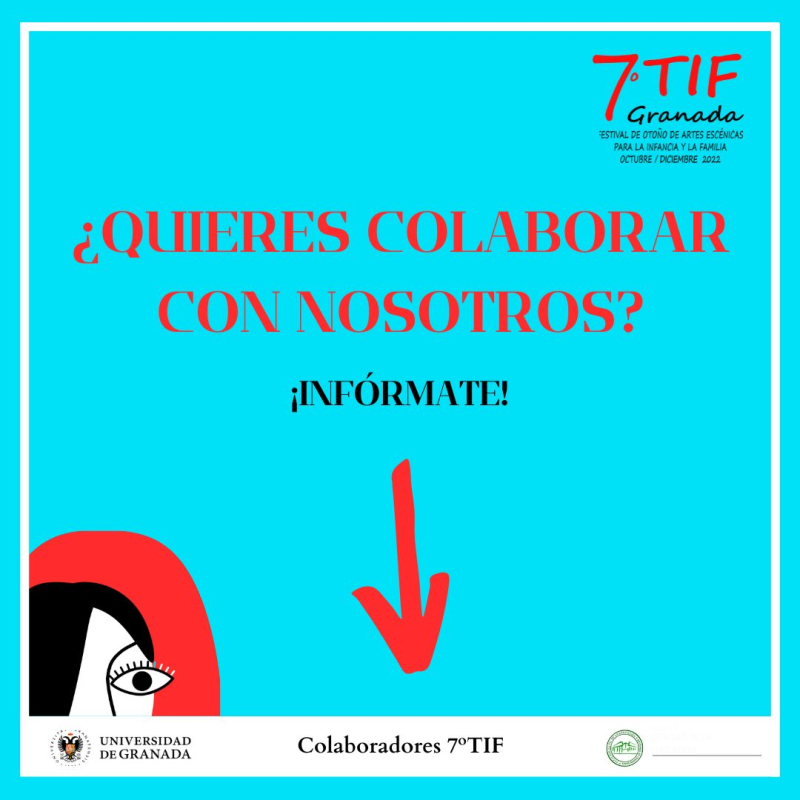 Cartel Colaboradores TIF Azul Cartel Persona Dibujo