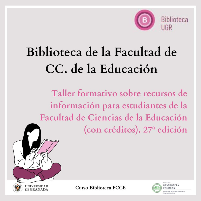 Cartel de Taller formativo sobre recursos de la información lectora libro cartel texto