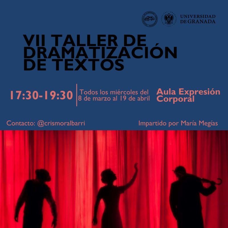 Cartel Dramatización Textos teatro sombras telón personas
