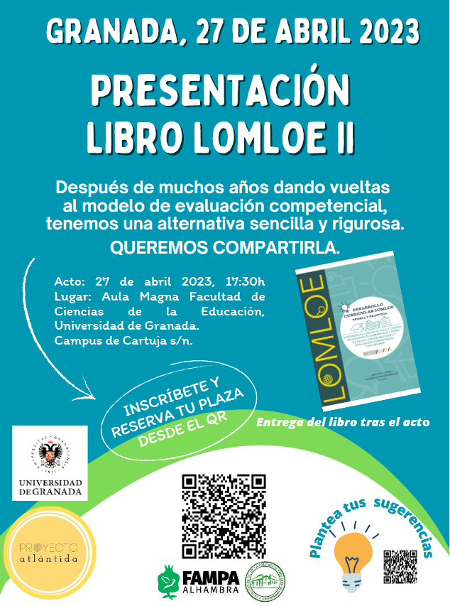 Presentación del libro Desarrollo Curricular LOMLOE. Teoría y Práctica Cartel texto