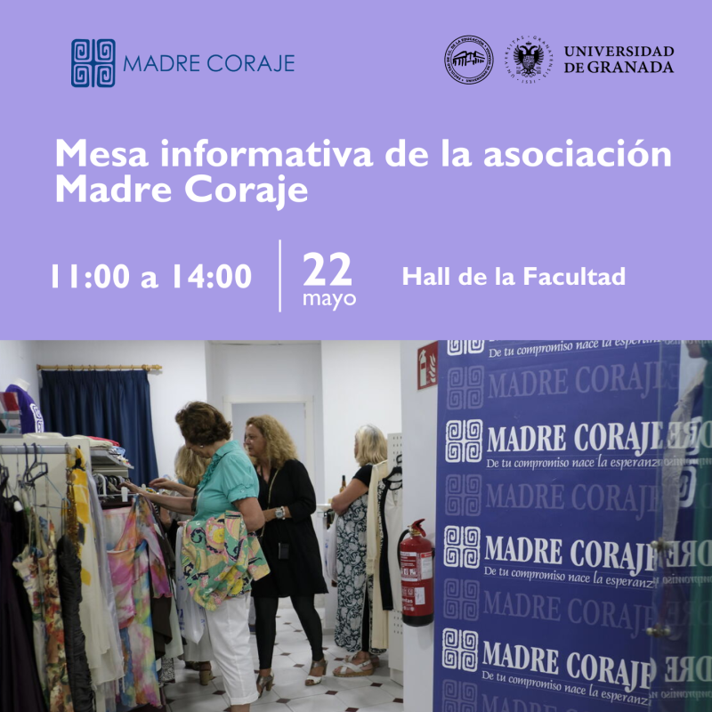 Mesa informativa de la Asociación Madre Coraje 