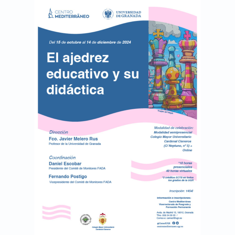 Curso de Ajedrez Cartel curso ajedrez