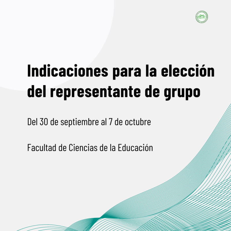 Elección de representantes de grupo curso 2024-2025 Cartel