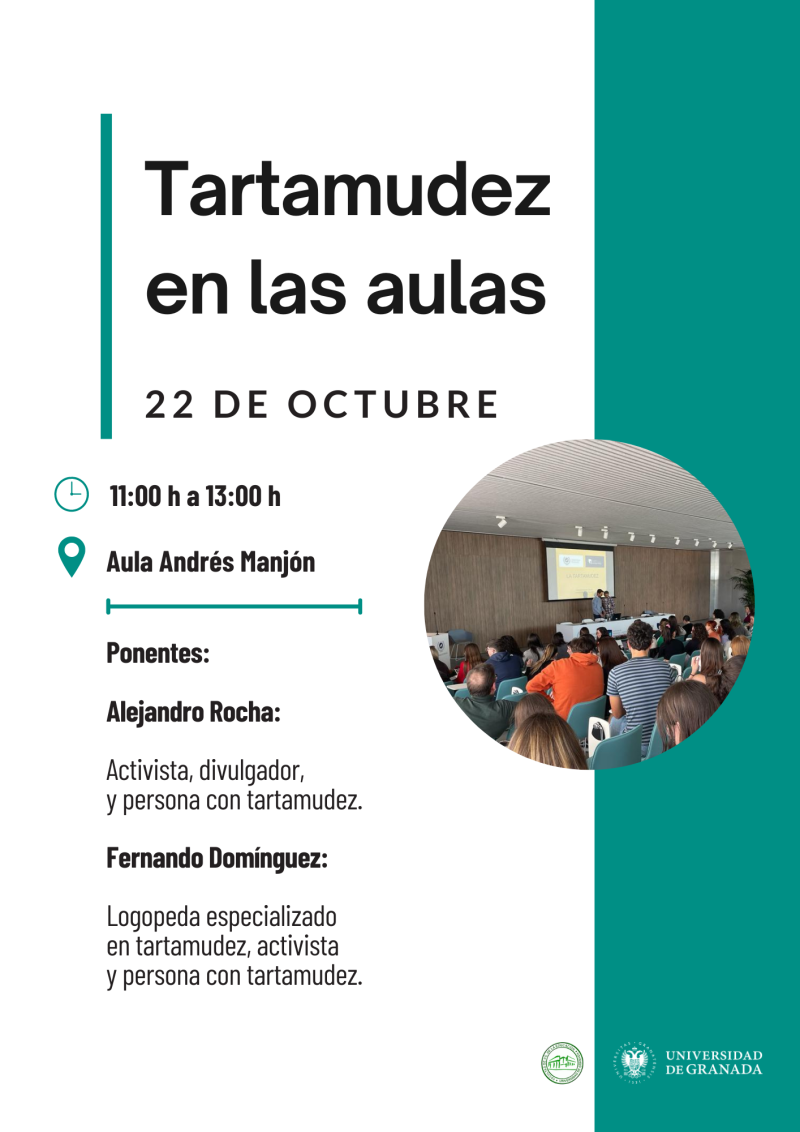 Charla "Tartamudez en las aulas" Cartel de la actividad
