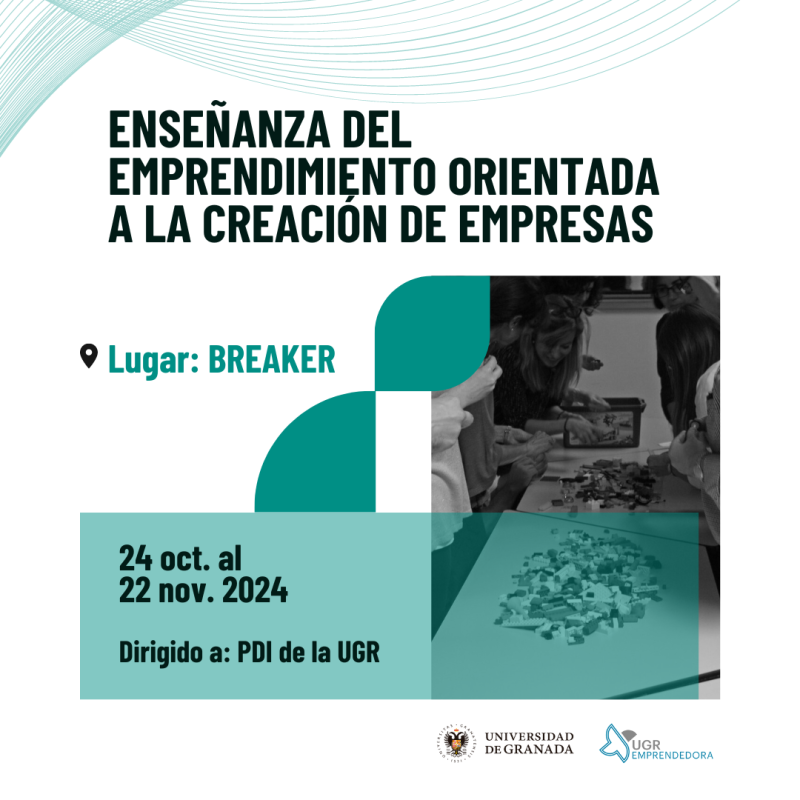 Enseñanza del Emprendimiento Orientada a la Creación de Empresas Cartel del curso