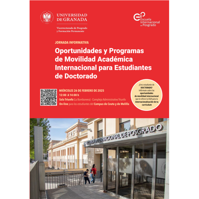 Oportunidades y Programas de Movilidad Académica Internacional para Estudiantes de Doctorado Cartel jornadas