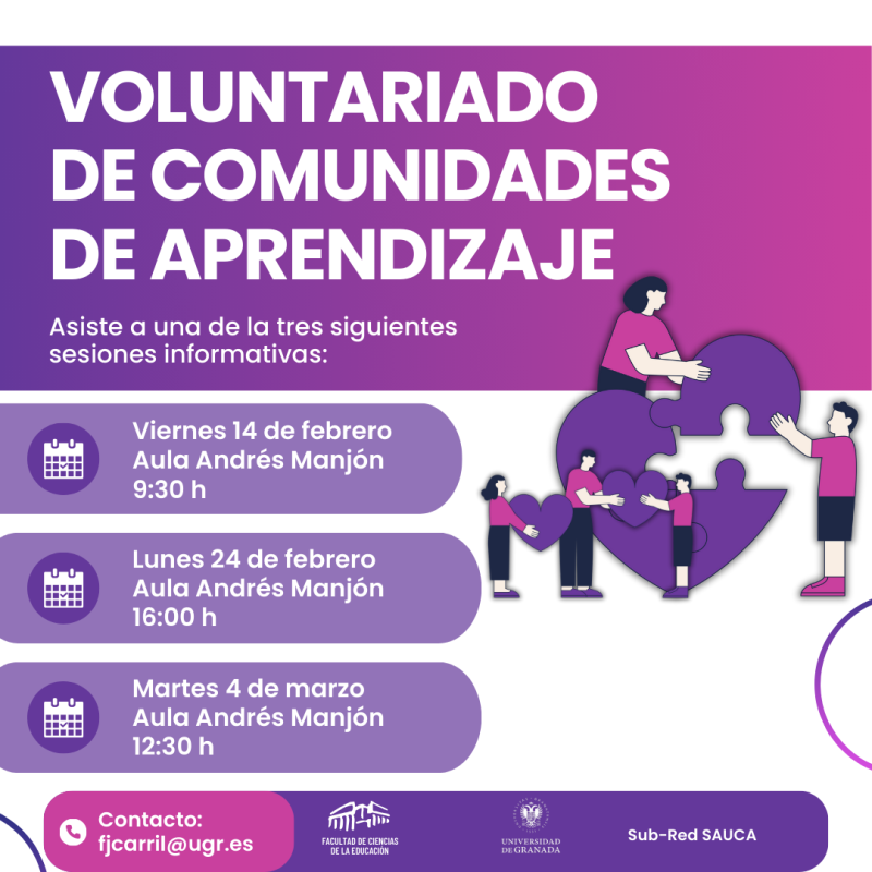 VOLUNTARIADO EN COMUNIDADES DE APRENDIZAJE Infografía de la actividad