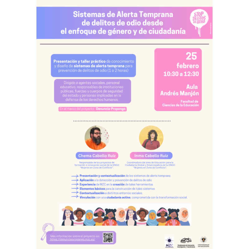 Sistemas de Alerta Temprana de delitos de odio desde el enfoque de género y de ciudadanía Infografía