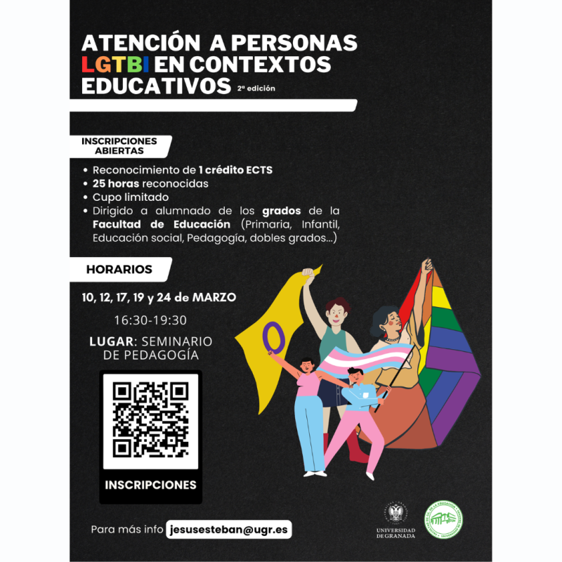 2ª edición del Seminario "Atención a Personas LGTBI en Contextos Educativos" Infografía de la actividad