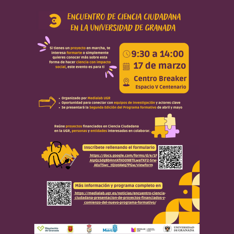 Encuentro de Ciencia Ciudadana en la UGR Infografía