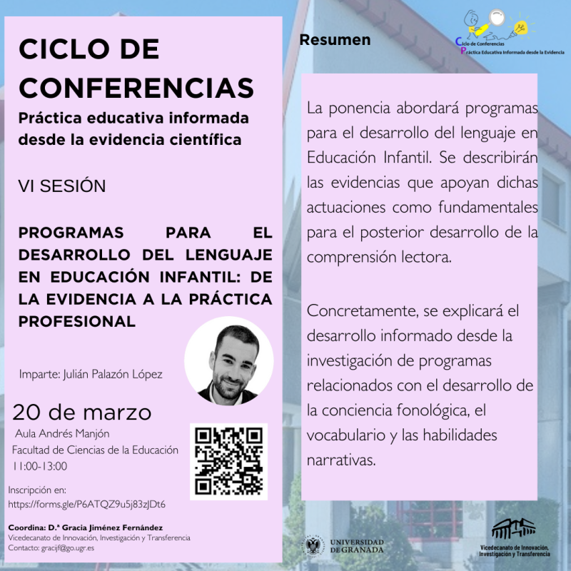 Ciclo de Conferencias: Práctica Educativa Informada desde la Evidencia Científica Infografía