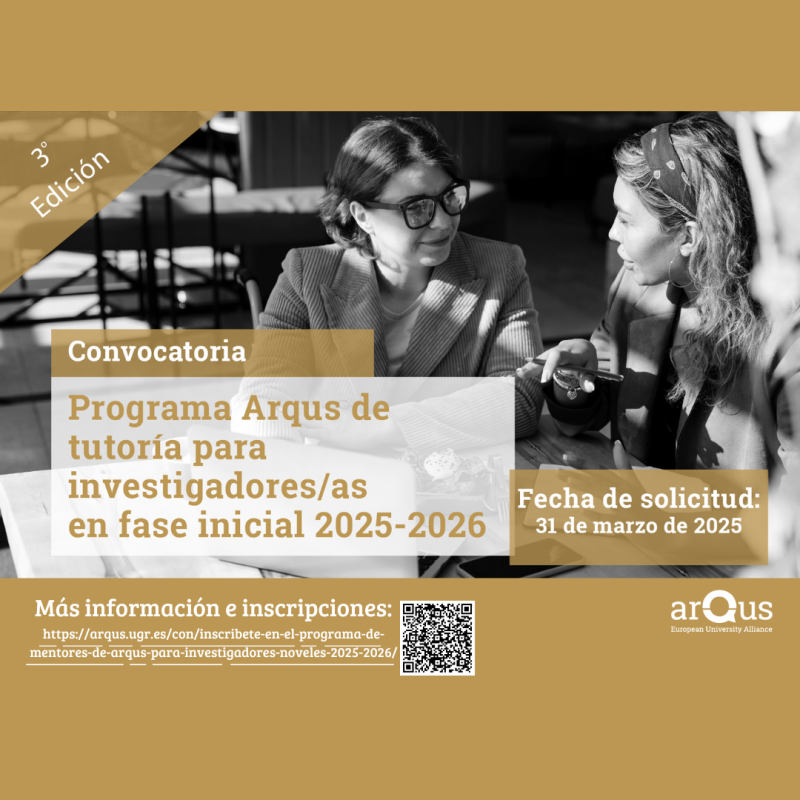 Convocatoria Programa Arqus de Tutoría para investigadores/as en fase inicial 2025-2026 Infografía