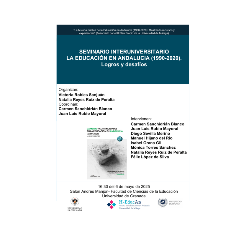 Seminario Interuniversitario: "La Educación en Andalucía (1990-2020). Logros y desafíos" Infografía